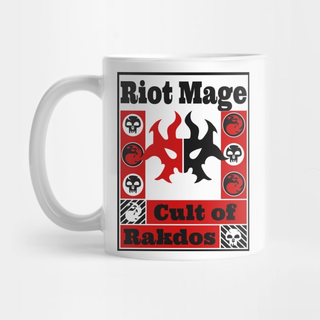 Cult of Rakdos | Riot Mage | MTG Ravnica Guild Black & Red on White Design by ChristophZombie